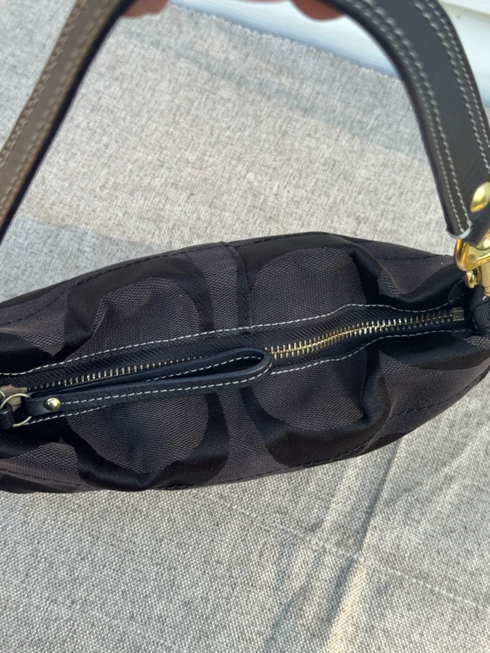 Coach Vintage Mini Carly Small Shoulder Bag Black Signature Jacquard 10730 - Picture 8 of 13